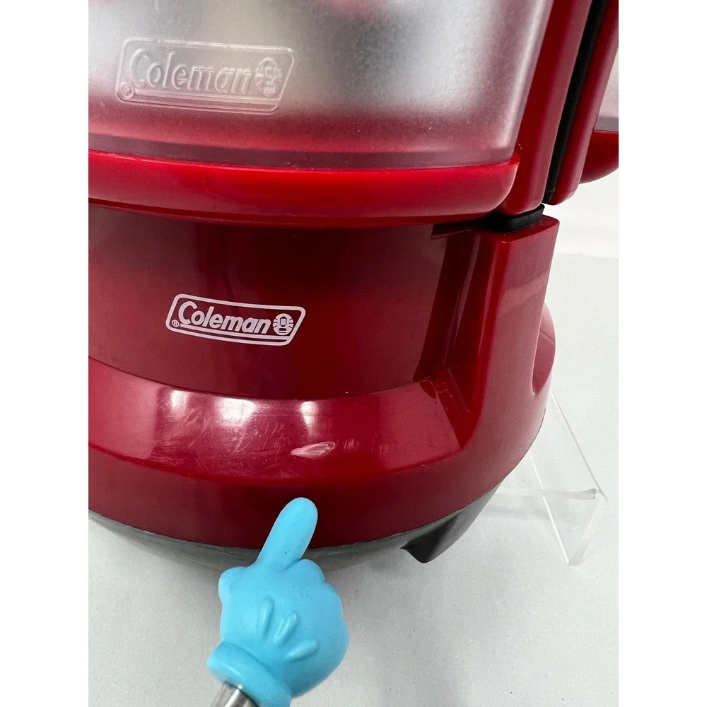 Coleman Quad LED Lantern Red 2000001150 4 Removable Panels Camping Light Good